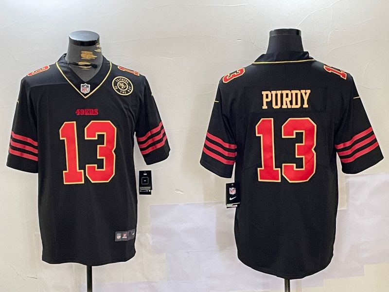 Men San Francisco 49ers #13 Purdy Black Gold 2024 Nike Vapor Limited NFL Jersey style 10272->san francisco 49ers->NFL Jersey